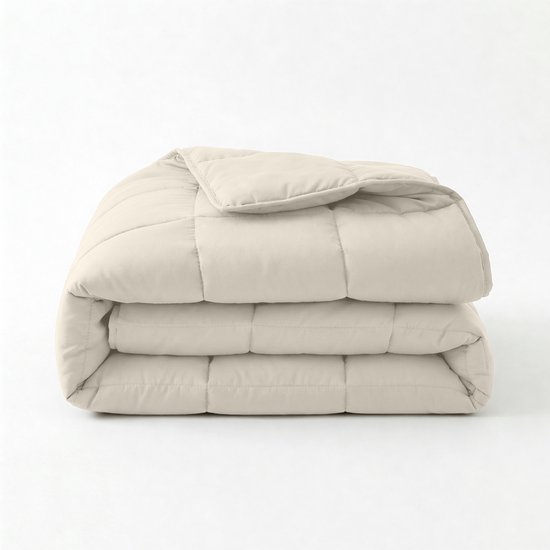 Sleeptime 2 in 1 Dekbed zonder Overtrek - Wasbaar Dekbed - Percale - Beige - 140 x 220