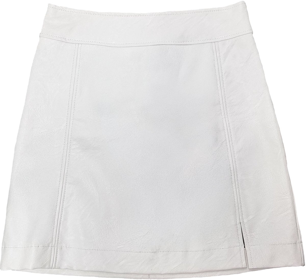Zoen Woman - Bliss Vegan Leather rok - PU skirt - a-lijn rokje - Off white wit - XS