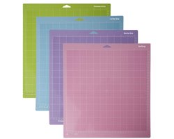 GELLDG 4 stuks Snijmatten voor Scrapbooking en Knippen - 12x12 inch Transparante Snijmat Set - Geschikt voor Cricut Maker/Maker 3/Explore 3/Air 2/Air/One - Milieuvriendelijk, Veelzijdig en Makkelijk Schoon te Maken - Plastic