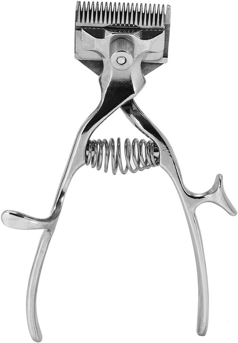 Handmatige Tondeuse - Roestvrijstalen Trimmer - Haar Knippen - Klassieke Bediening - 12 x 5 x 3 cm - Zilver