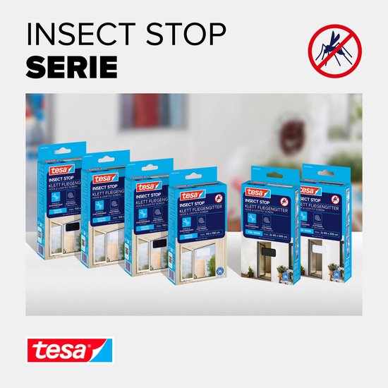 Tesa Insect Stop serie: Klittenband vliegenhorren voor ramen en deuren.
