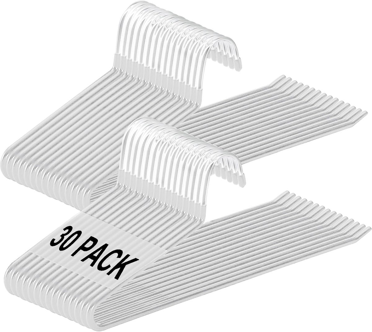 Broekhangers Metaal - Kledinghangers Open - Kast Ordenen - Antislip Coating - 36 x 145 cm - Wit