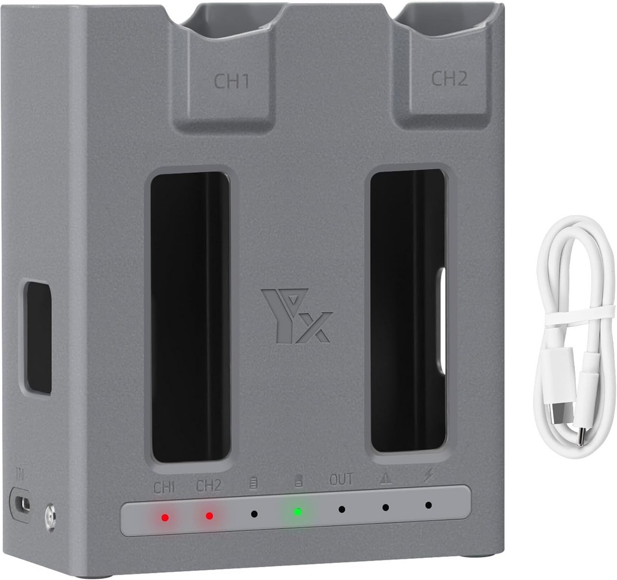 Accu Oplader - Laadstation Hub - Drone Accu's Laden - 100W Snel Laden - 2 Batterijen - Zwart