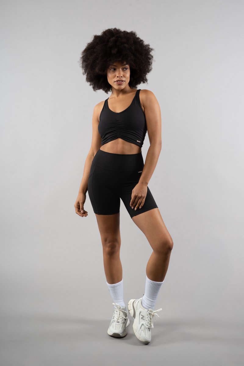 Unveil Active -Scrunched Top - Midnight Black M