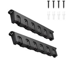 Allecto - Vistent - Opbergsysteem - Verticaal/horizontaal - 6 Hengel - Muurbevestiging - Garage Kelder - Stevig - Grijs - Visuitrusting