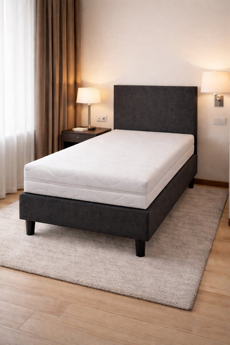 Boxspring Groningen - Zelf samenstellen - OP MAAT bij DER Bedding - 120x200 + (Verkrijgbaar in alle kleuren en maten)