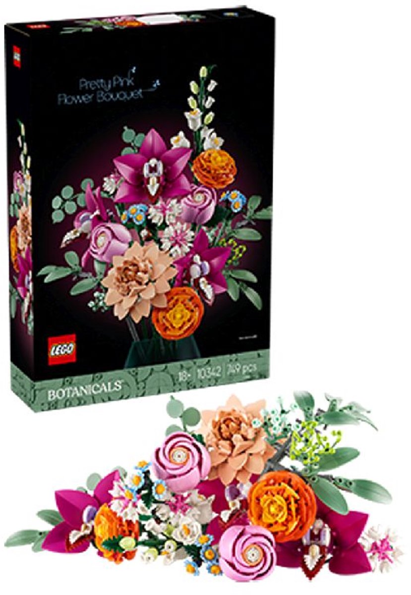 LEGO Botanicals Roze boeket - Bloemen Decoratie - 10342 — afbeelding 14