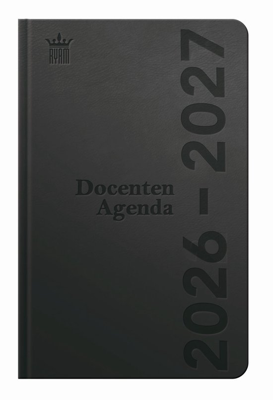 Ryam | Docenten agenda DeLuxe | 2026/2027 | Genaaid gebonden | 15 x 20 cm | 12 mnd | Zwart |