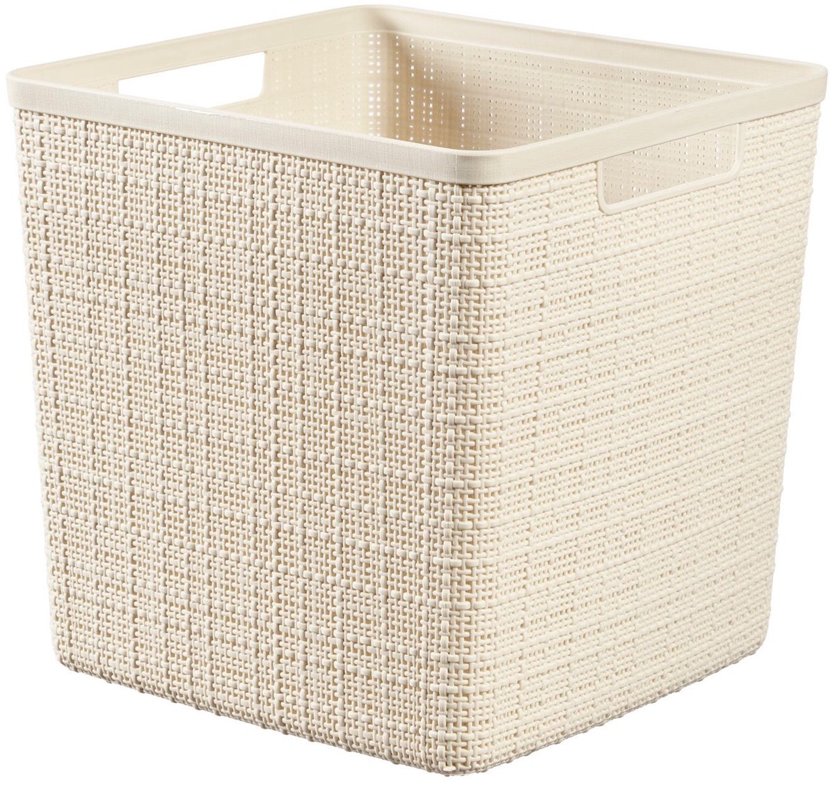 Curver jute mandje cube wit 17L