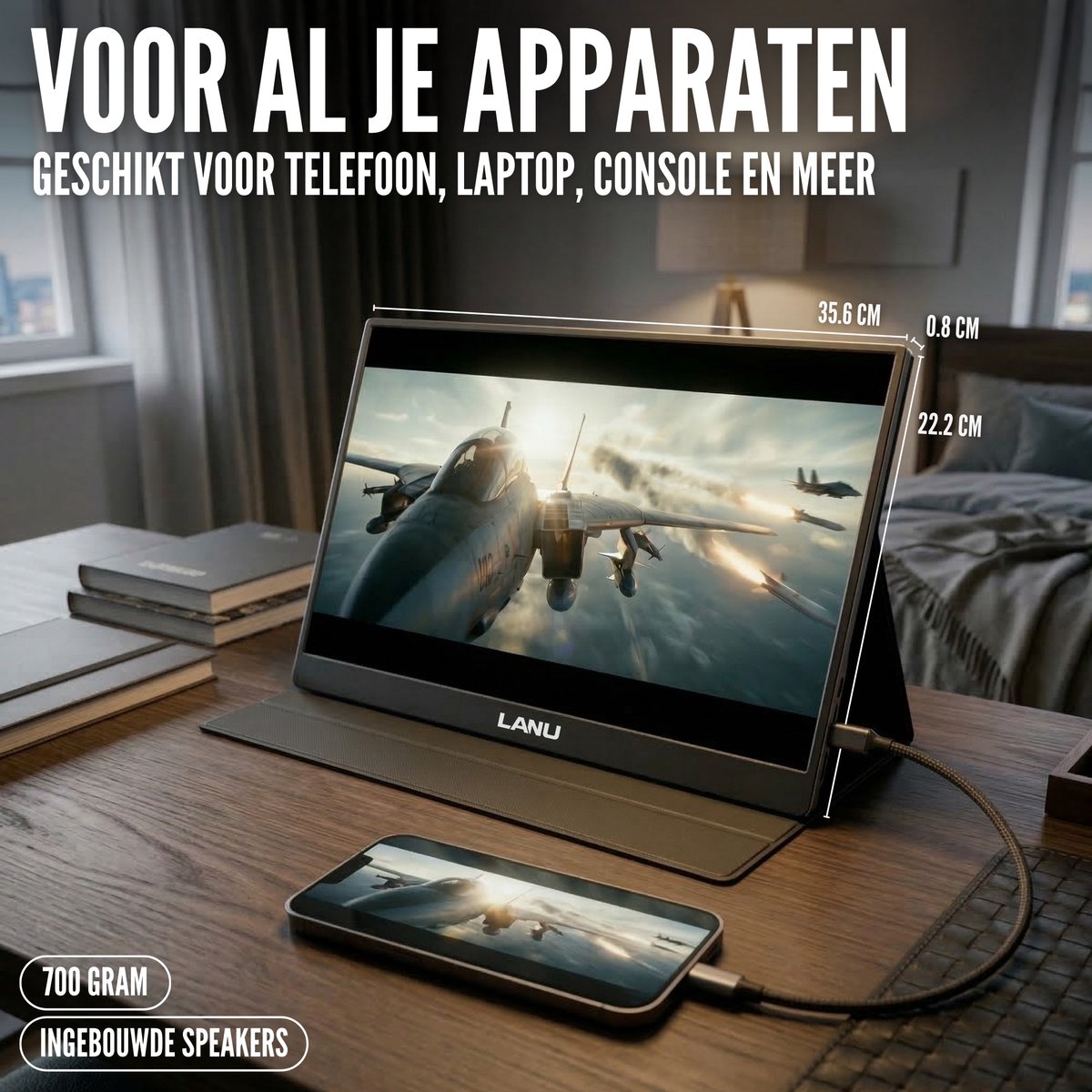 Portable Monitor Flex 16" - 2K Resolutie - 100% sRGB - afbeelding 3