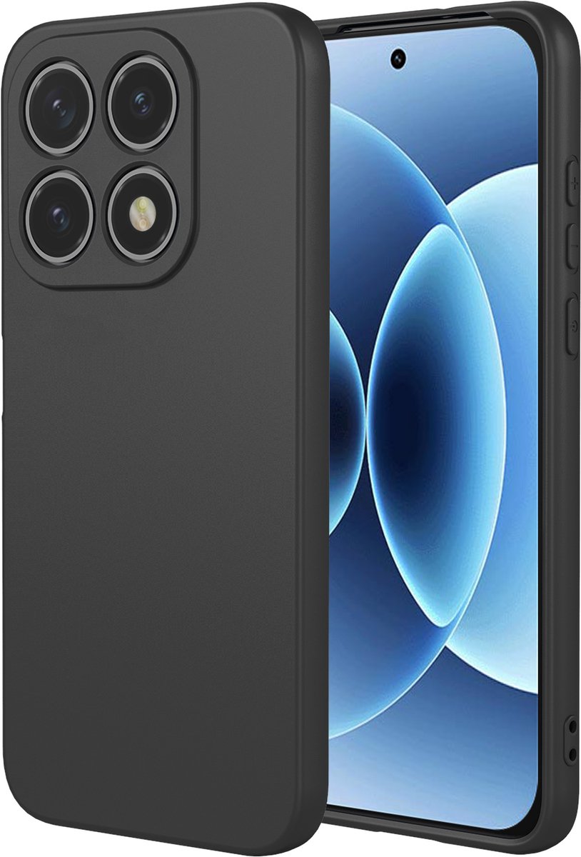 MobyDefend Hoesje - Geschikt voor Xiaomi 17 - Matte Siliconen Backcover - Zwart