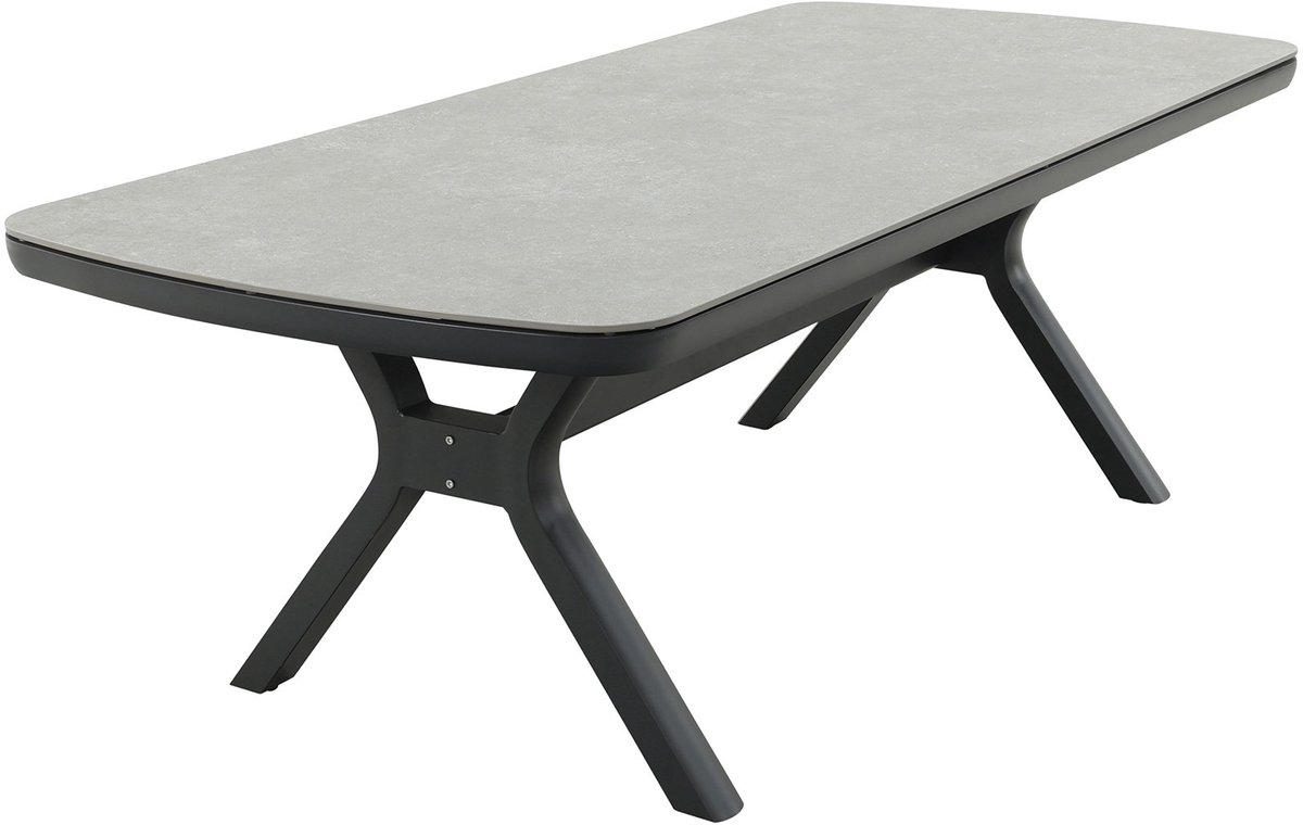 Ponto dining tuintafel keramiek 220x100 cm. - Royal Grey