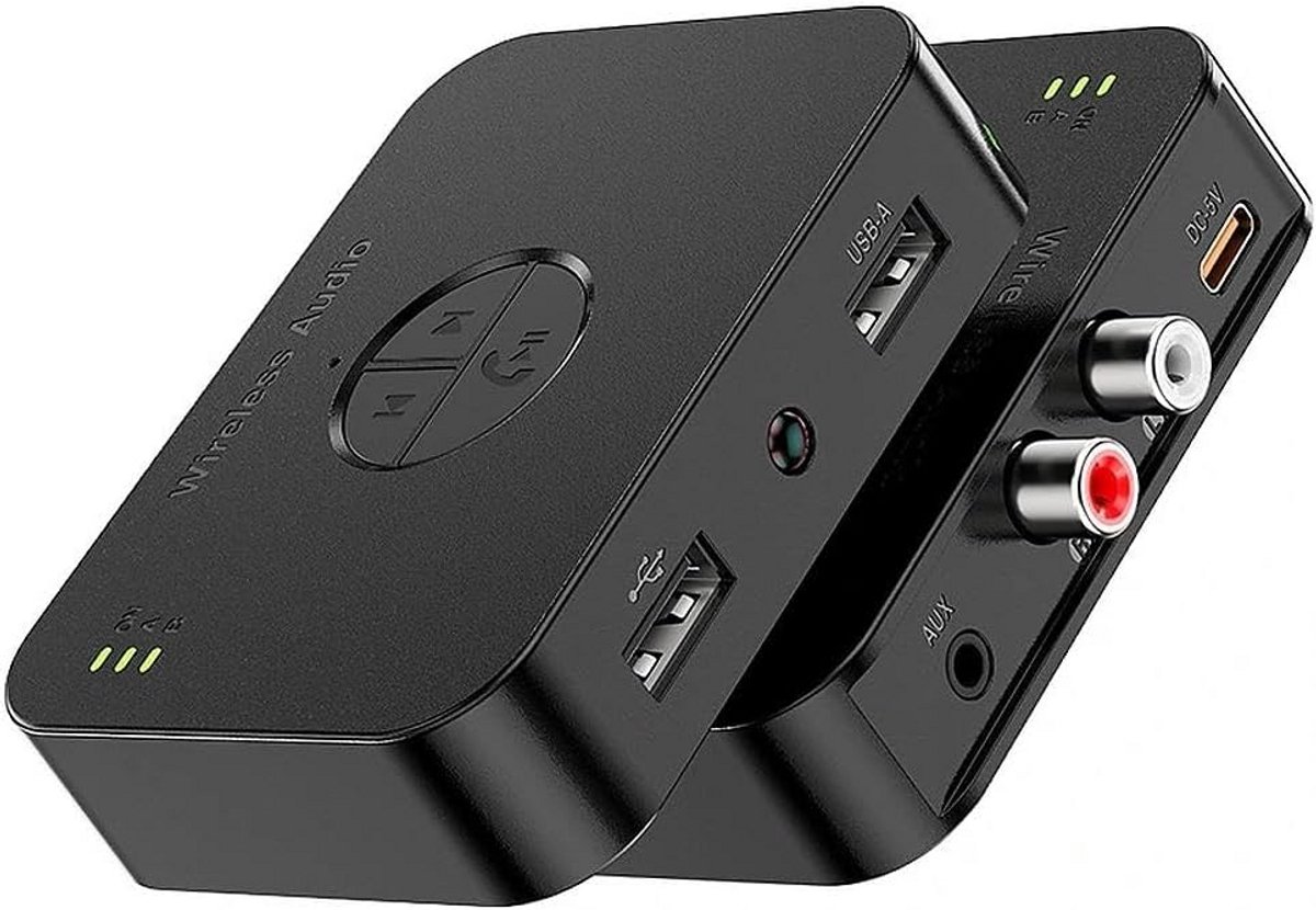 Draadloze Audio Adapter - Bluetooth Ontvanger - Muziek Streamen - Eenvoudige Koppeling - Compact Formaat