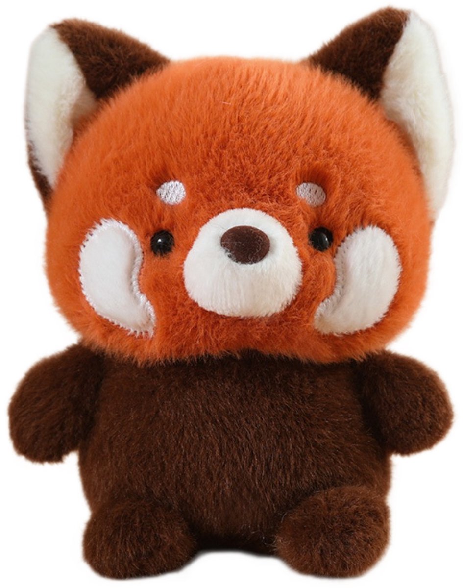 Kraftverdia Pluche Knuffel - Knuffel Baby Wasbeer 16 cm - Speelgoedfiguur / Bureaudecoratie – Leercompagnon