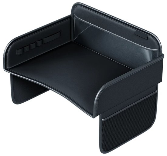HHHK - Reistafel Kinderen Auto - Tekentafel - Autotafel - Auto Organizer - Autostoel Organizer Kind - 31x41x9,5cm - Zwart