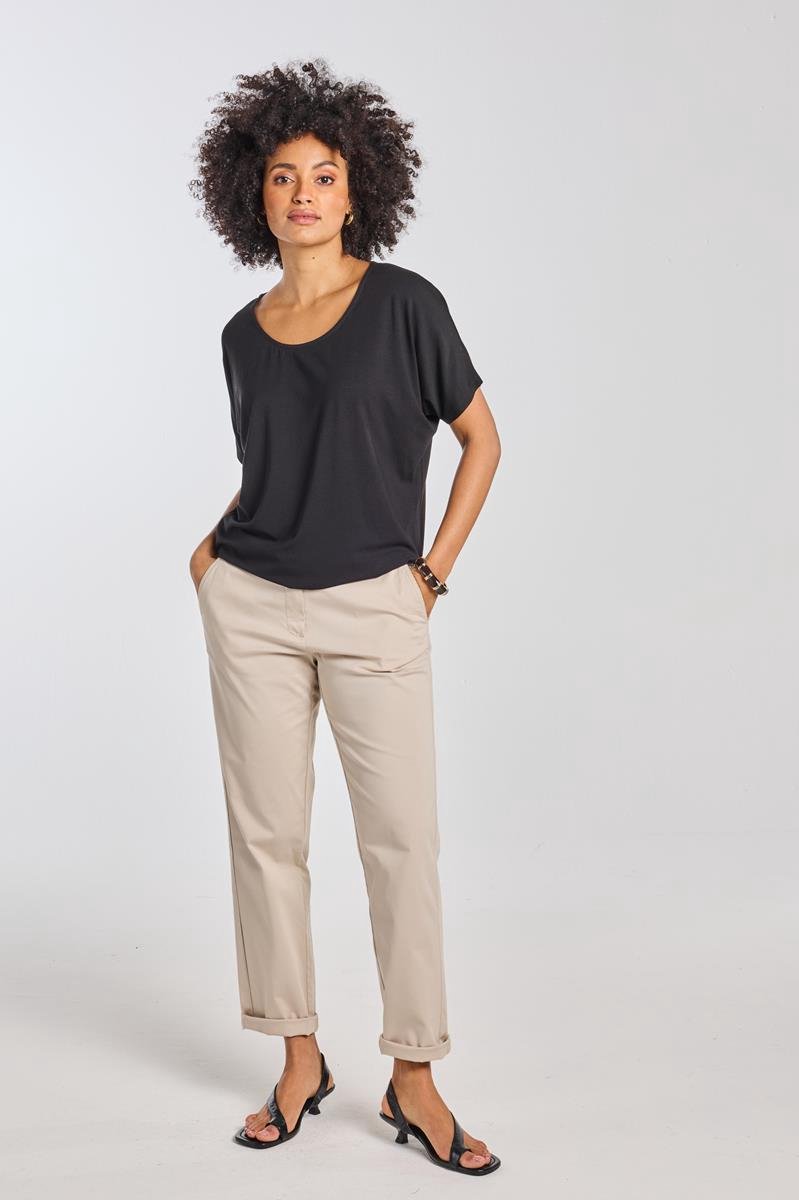 DIDI Dames Loose tee Flow Black maat 46