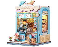 CuteBee Miniatuurhuisje - Modelbouw - Modelbouwpakket - 3D Houten Puzzel - DIY Bouwpakket Volwassenen - Constructiespeelgoed - Bella's Ice Cream