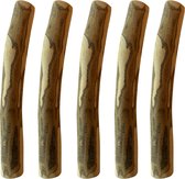 Boris & Lotje Olijfhout kauwstaaf hond 100% natuurlijk maat S, 12-15 cm - Vijf stuks - Olijfboom kauwstok