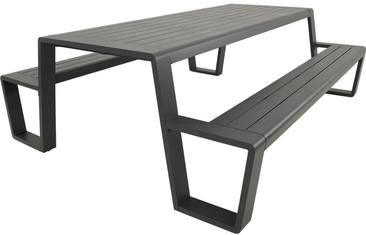 Picknick set Estilo anthrazit 220 cm - Complete tuintafel met banken