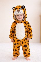 Onesie Panter | 2,5 - 4 jaar | 104 cm | Fleece | Warm | Carnaval | Kind | Verkleden | Jongens | Meisjes