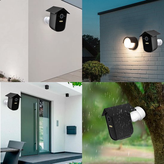 Camera Siliconen Beschermhoes – 1 Stuk – Beveiligingscamera Beschermhoes – Voor EufyCam 2C & 2C Pro – Waterdicht – Weerbestendig – Zwart — afbeelding 3