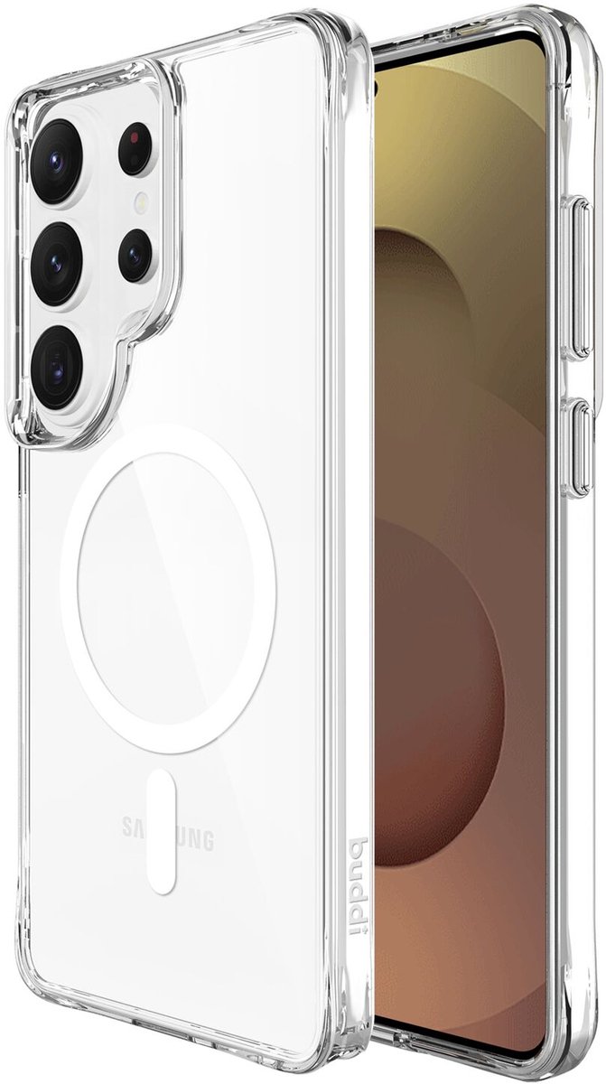 Buddi Core - Hoesje Geschikt voor Samsung Galaxy S26 Ultra - Compatibel met MagSafe - Back Cover met Magneet - Doorzichtige Telefoonhoes - Beschermhoes - Case Transparant