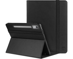 Rosso Element Hoes Geschikt voor Lenovo Idea Tab Pro 12.7 | Book Case | Volledige bescherming | Elastische band | Sleep/Wake functie | Met Penhouder | Verstelbare standaard | Zwart
