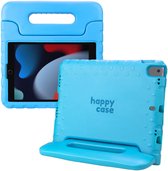 HappyCase Kinder Tablethoes Geschikt voor Apple iPad 10.2 2019/2020/2021 | Kindvriendelijke Hoes | Beschemhoes | Kinderhoes | met Handvat en Standaard | Blauw