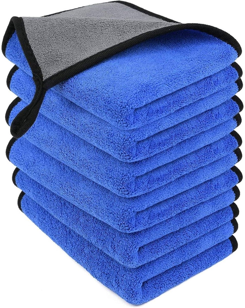 GELLDG 6 Stuks Microvezeldoeken voor Buiten Autoreiniging - Multifunctionele Zachte Doeken - 30x40cm - Super Absorberend - Geschikt voor Auto, Motorfiets en Huishouden - Zachte Stof