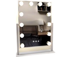 DnA® Vanity Spiegel - Hollywood Spiegel - Bright Beauty Vanity Makeup Spiegel - Wit - 37cm x 3cm x 48cm