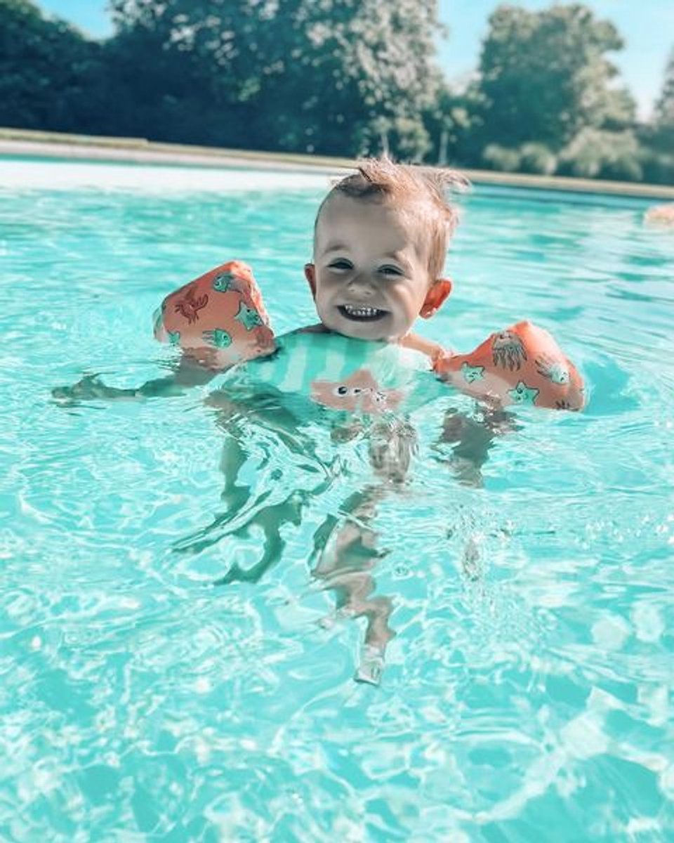 Swim Essentials Puddle Jumper - Groen/Roze - Animal Bands - 2/6 Jaar — afbeelding 3