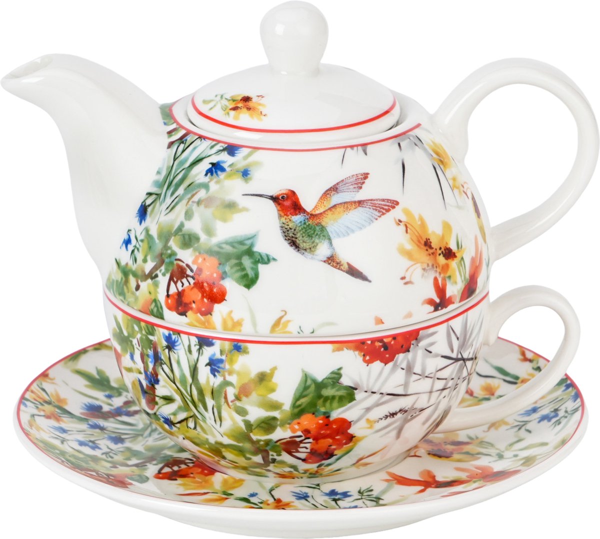 Duo Gifts - Linnea Tea for One set - Bloemen - Kolibrie