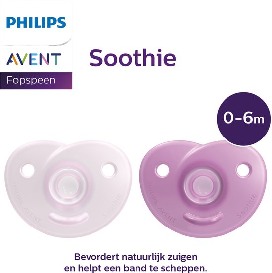 Philips Avent Soothie Hart - 0-6 Mnd - 2 Stuks - Plant-based - Roze van Merkloos — afbeelding 4