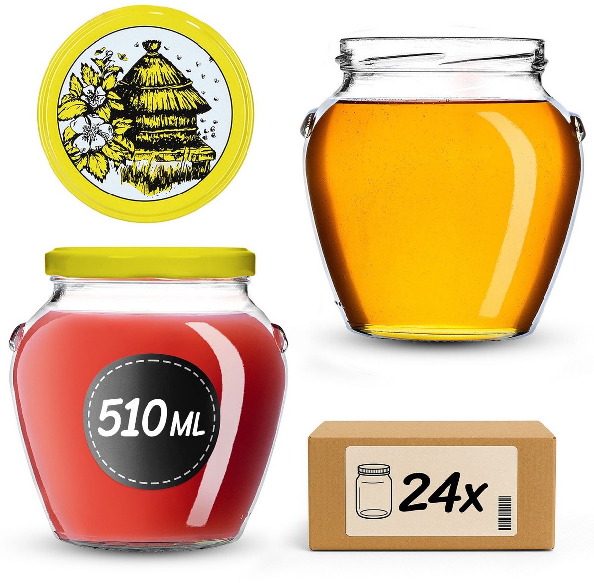 KADAX Inmaakpotten 580 ml fi82 Bijenkorf 24 stuks
