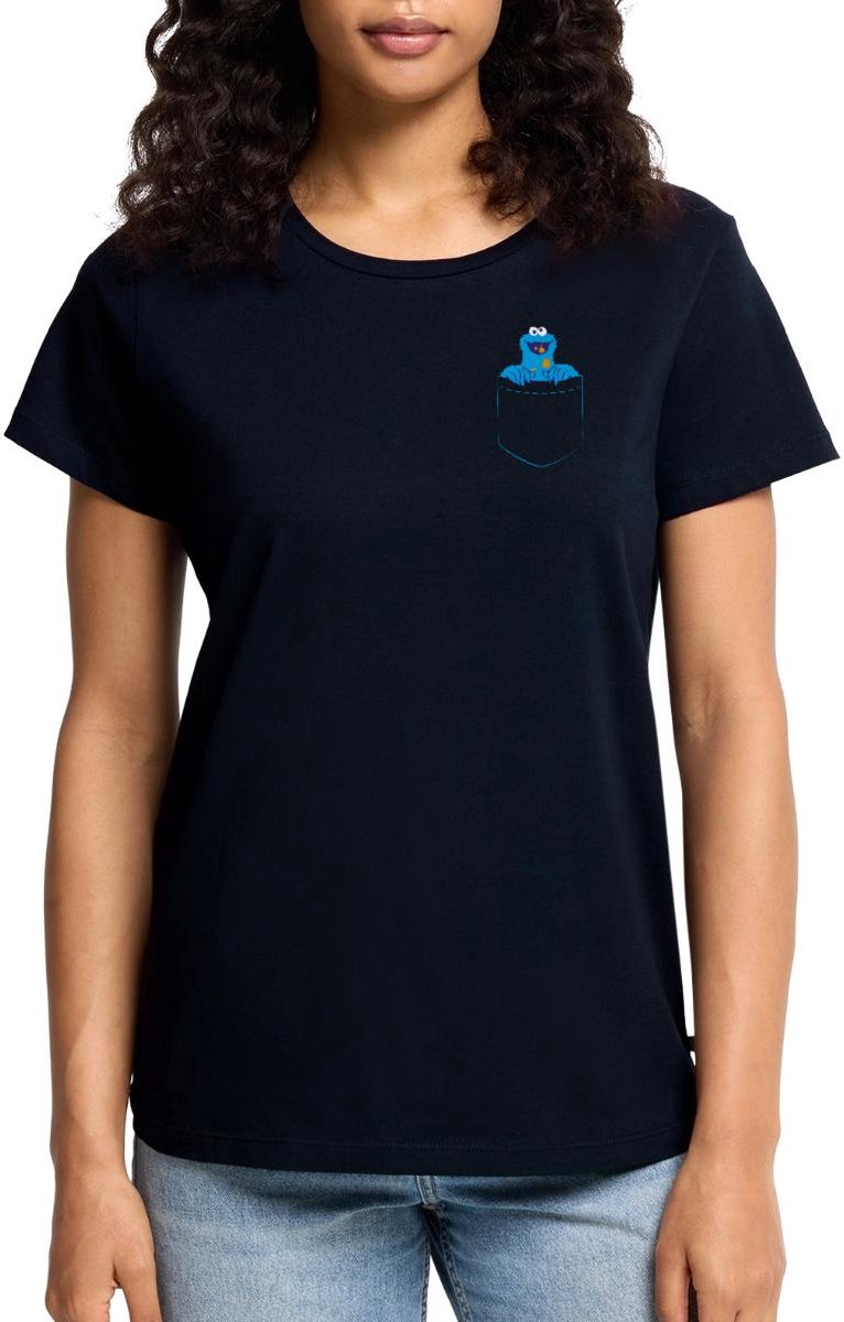 Sesamstraat Koekiemonster In Een Zak Premium T Shirt Dames