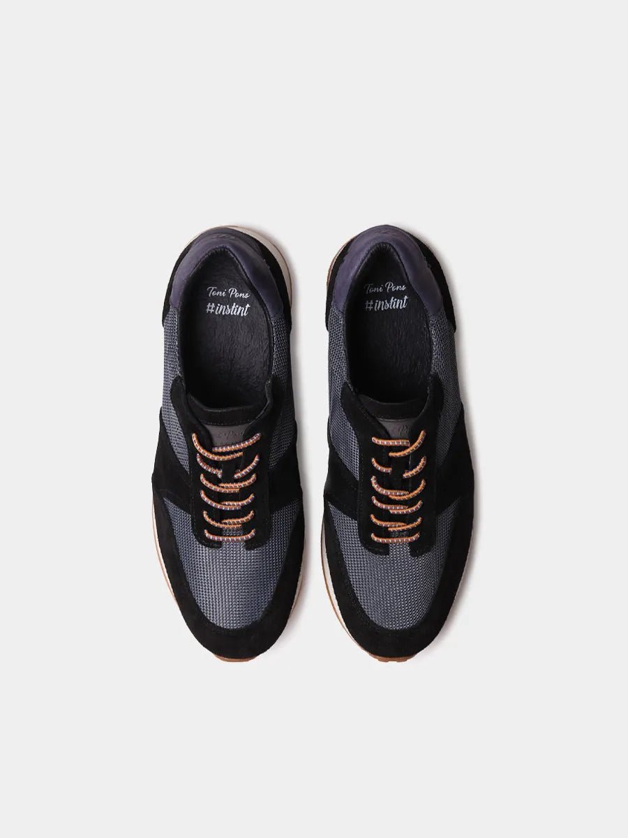 Suède herensneakers met elastische veters | DARO