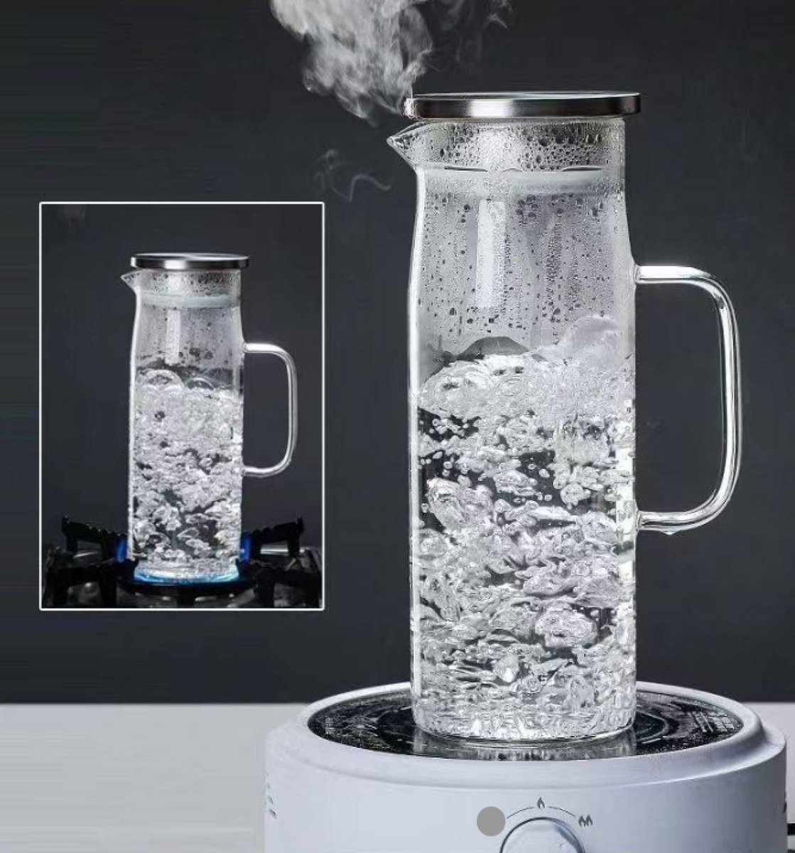 QTTVBTNA – 1 Stuk Glazen Waterkan met Deksel – Transparante Waterkaraf – Duurzame Glaskan voor Water, Sap en Drankjes – Praktische Waterkan voor Dagelijks Gebruik, Tafelserveren en Keuken – 1,5 Liter — cadeau in Cadeau-ideeën - foto 8