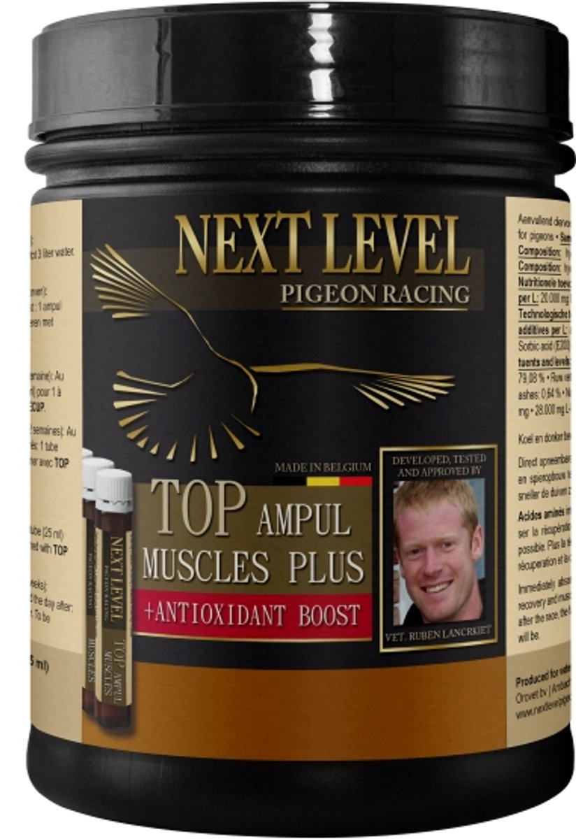 Next Level Top Ampul muscles Plus (16x25ml) 400ml - supplement voor duiven