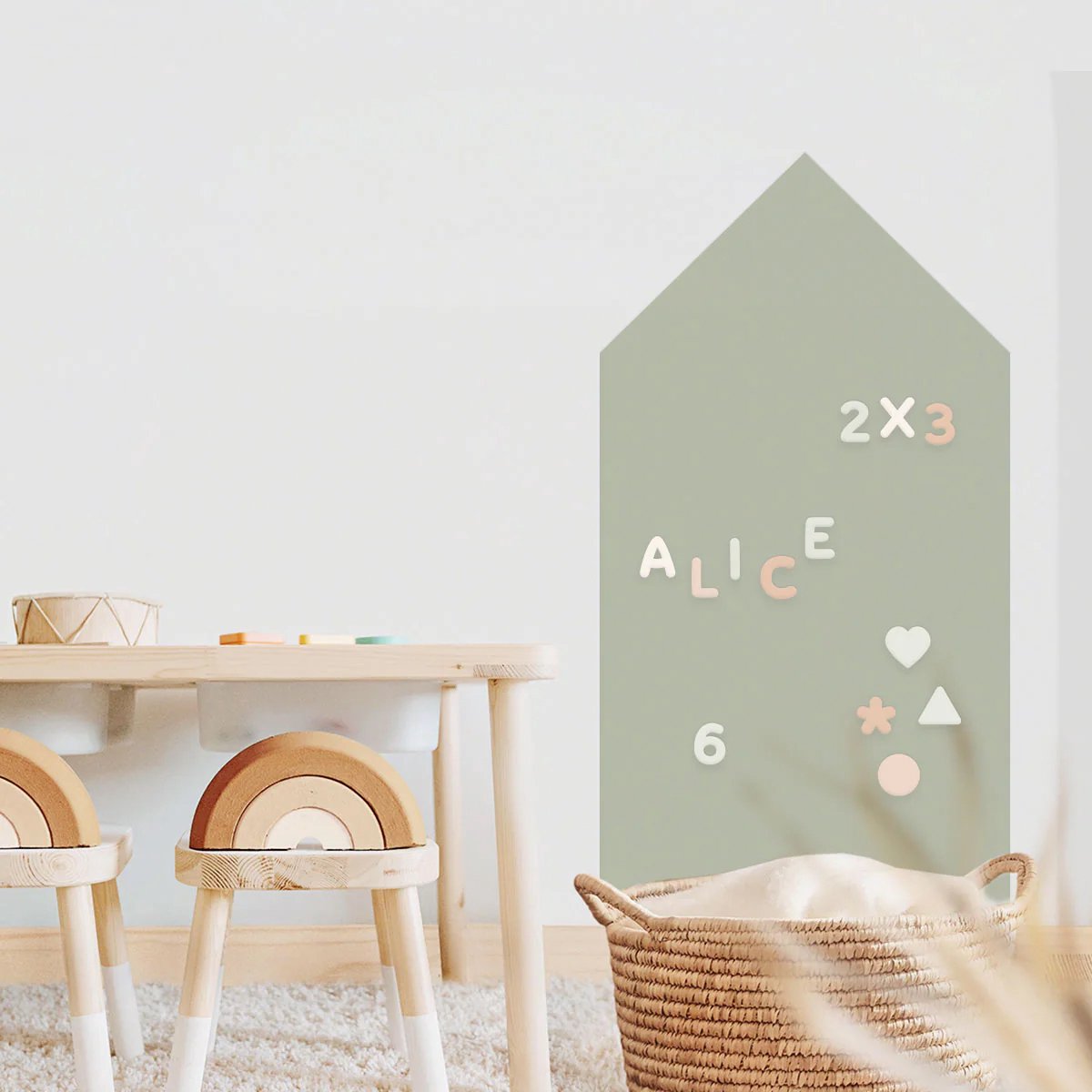 Decochic® - Magnetische muursticker - magneetbord - krijtbord - huis - groen