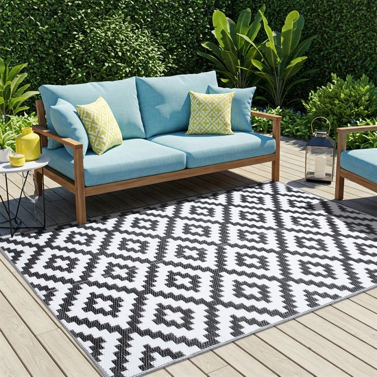 Tapiso Ibiza Vloerkleed Buitenkleed Outdoor Buitenmat Picknick Maat- 180x270