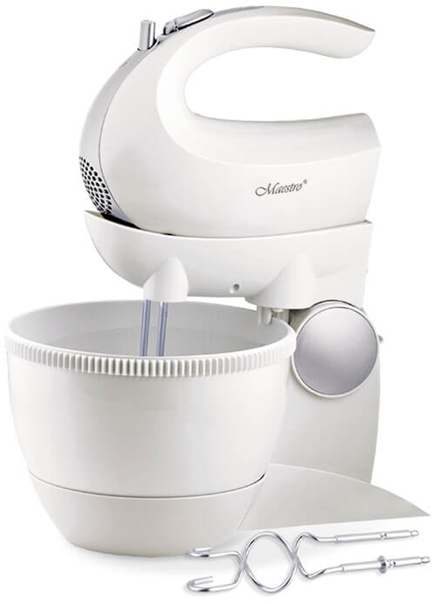 Maestro MR-556 - mixer met roterende kom - 5 snelheden, Turbofunctie - 600W - Wit