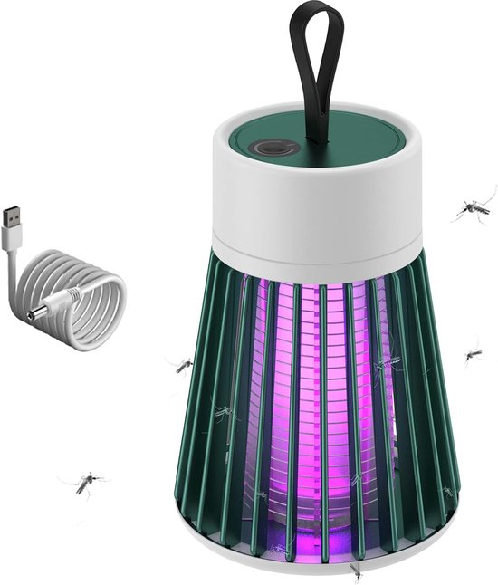 Bseical Insectenverdelger – UV-lamp 360° – Muggenlamp – USB-oplaadbaar – Draagbaar – Voor Binnen & Buiten – 20-100 M²