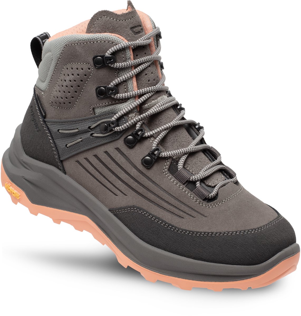 Grisport Overland Mid Dames Wandelschoenen /Peach Grijs