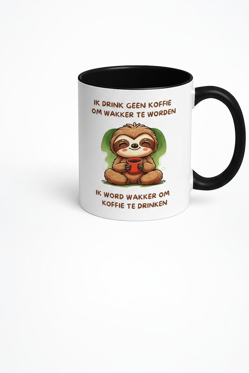 Sloth Koffiemok - Ik Drink Geen Koffie Om Wakker Te Worden