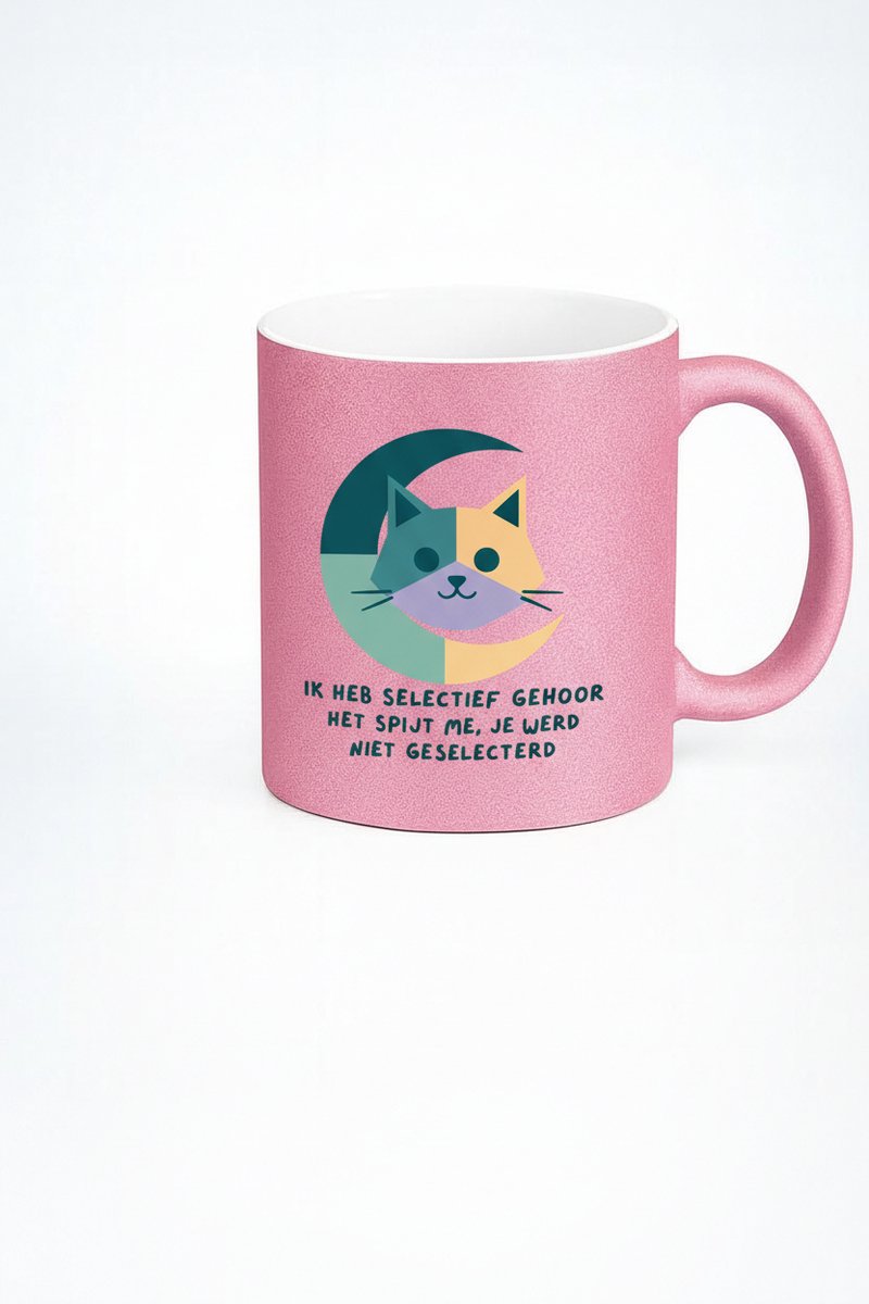 Kat Mok - Selectief Gehoor - Koffiemok met Unieke Katten Design