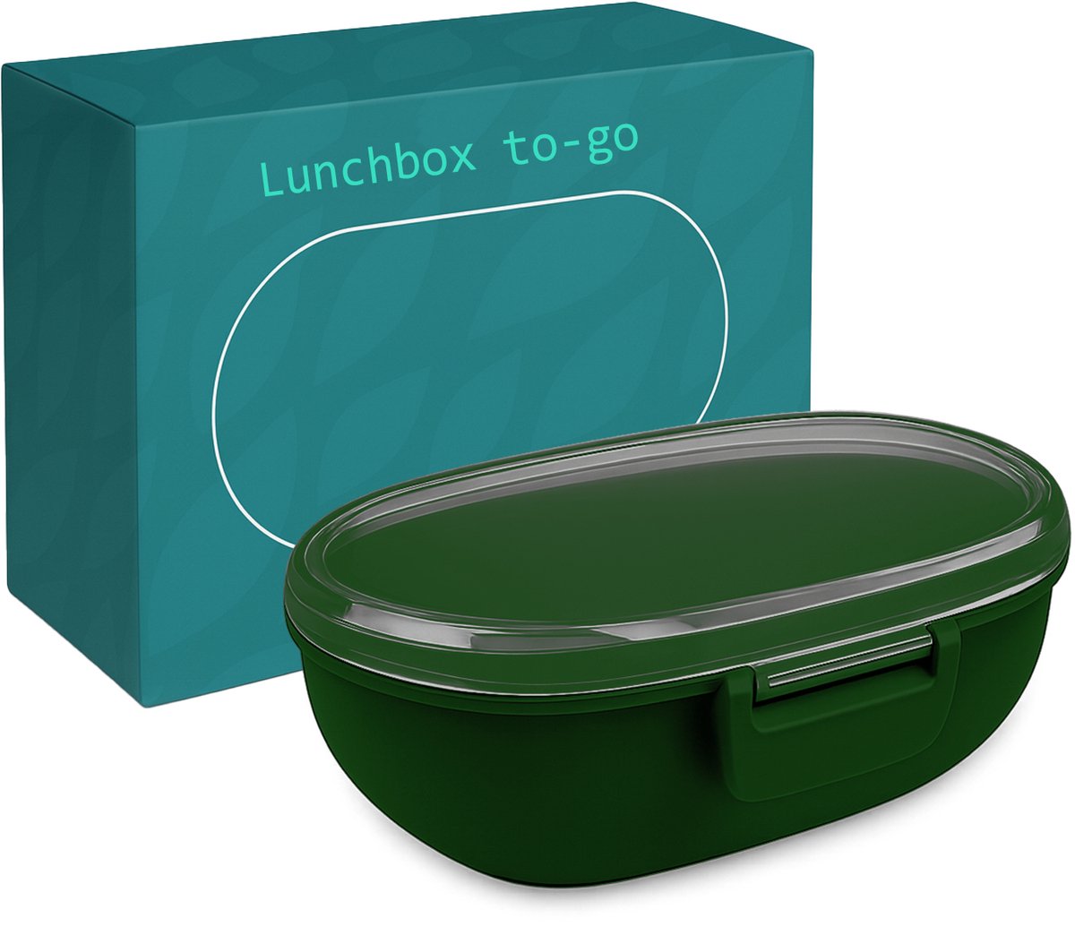 Köpke Broodtrommel - Lunchbox - Ovaal - Donkergroen - Transparant