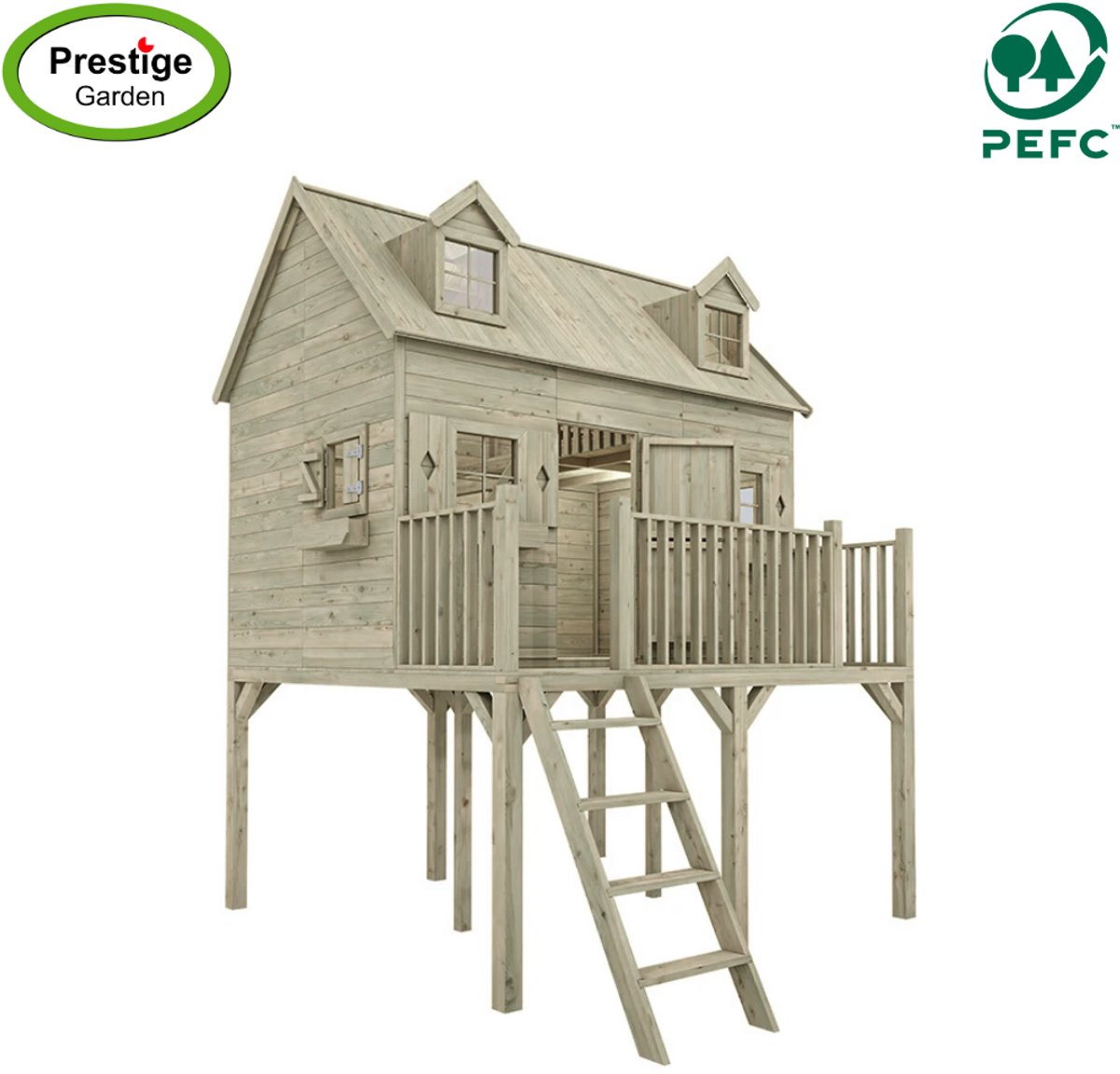 Houten speelhuis Madrid - Prestige Garden