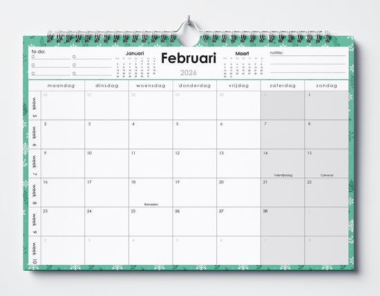 Huurdies® - 22 maanden kalender - 2025/2026/2027 - A4+