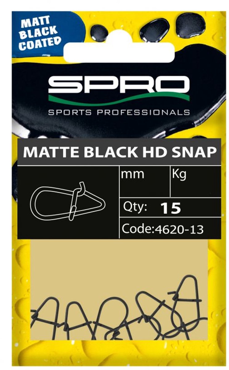 Spro Matte Black Hd Snap Zwart 7.00