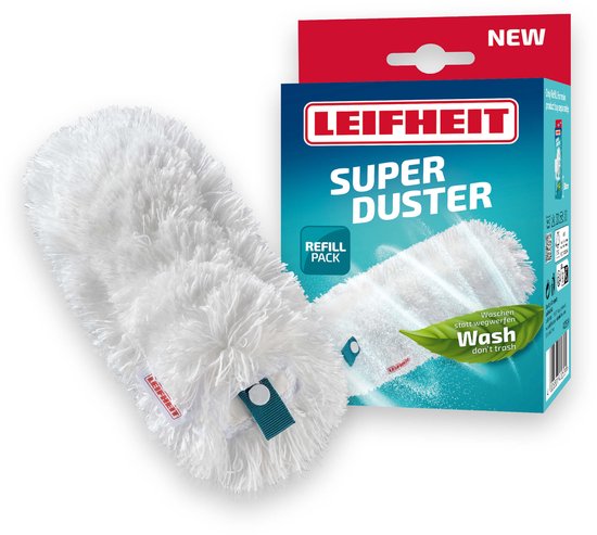 Leifheit Superduster plumeau M navulling - microvezel - 38 cm - 50x wasbaar